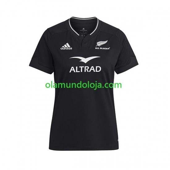 Camisola Rugby ALL BLACKS Mulher Equipamento Primeiro 2023 Manga Curta